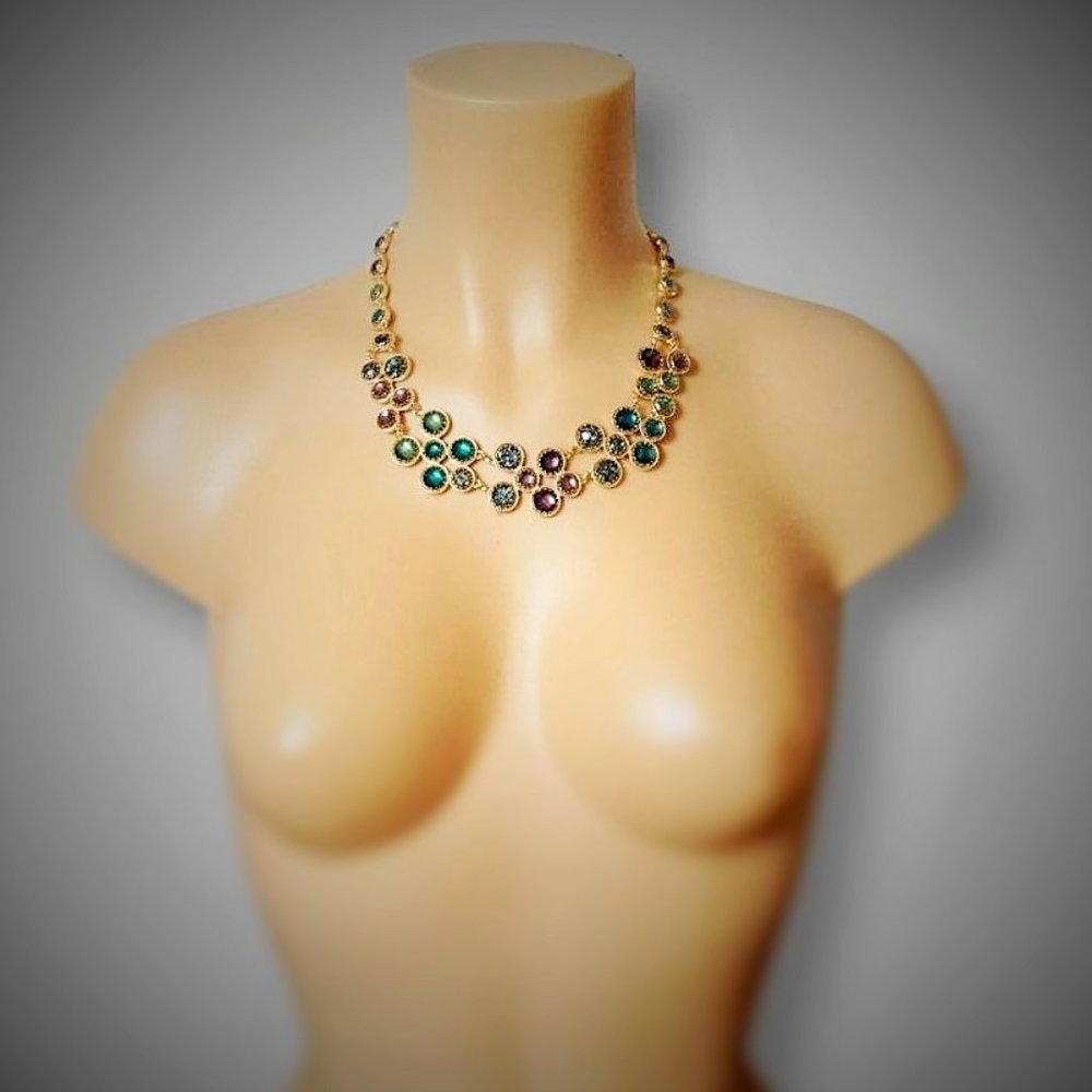 NAPIER MULTI-COLOR CRYSTAL NECKLACE NEW